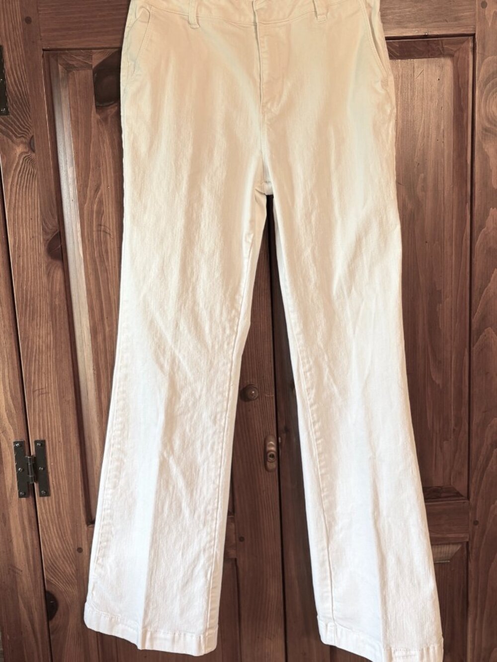 Coldwater Creek Size 8 White Wide-leg Jeans